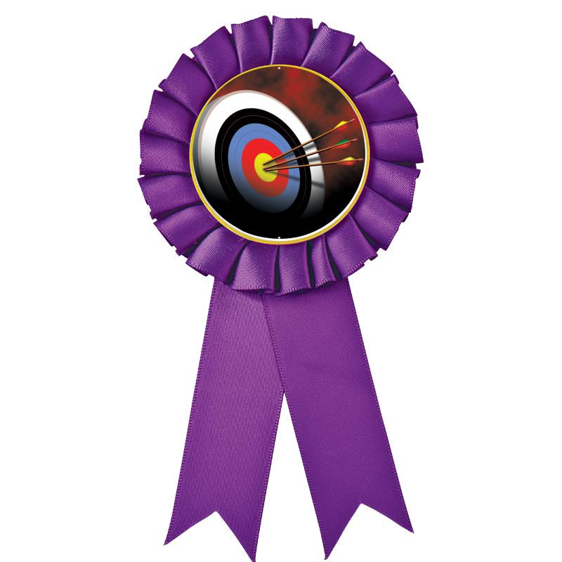 PURPLE MYLAR ROSETTES