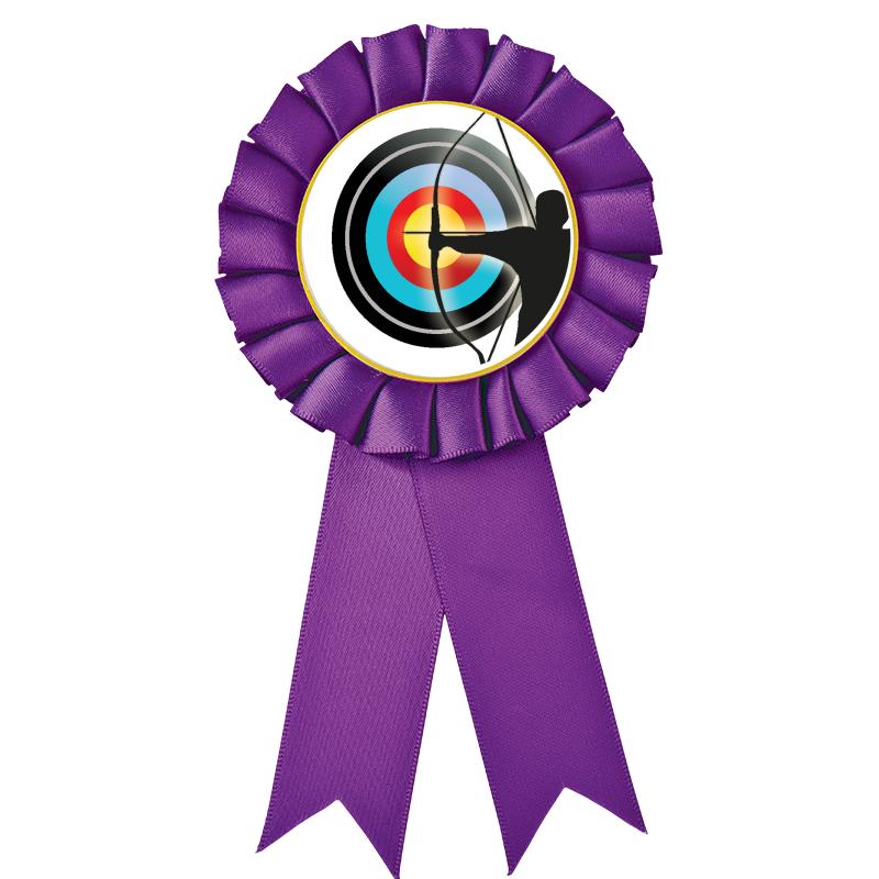 PURPLE MYLAR ROSETTES