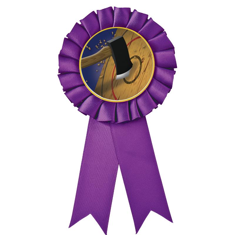 PURPLE MYLAR ROSETTES