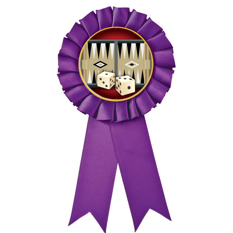 PURPLE MYLAR ROSETTES