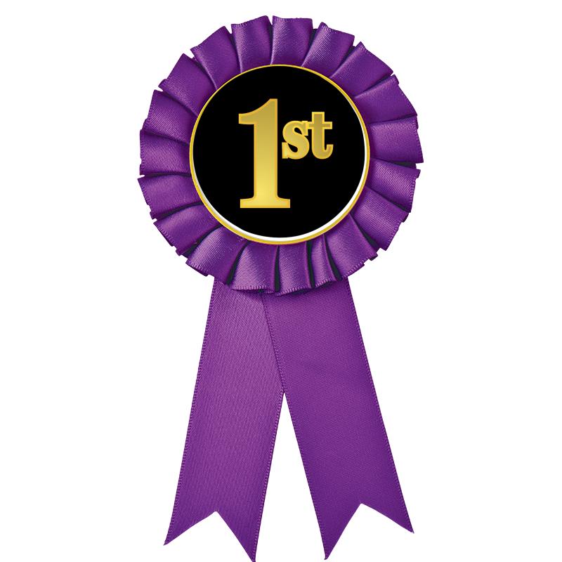 PURPLE MYLAR ROSETTES