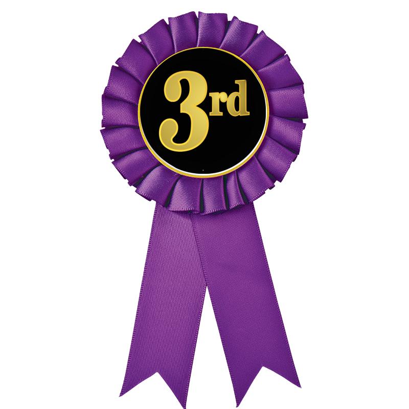 PURPLE MYLAR ROSETTES