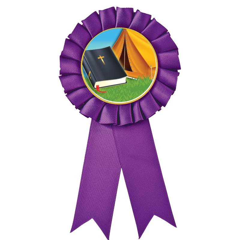 PURPLE MYLAR ROSETTES