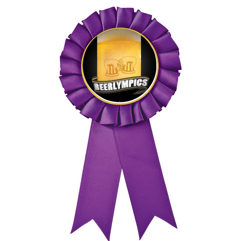 PURPLE MYLAR ROSETTES