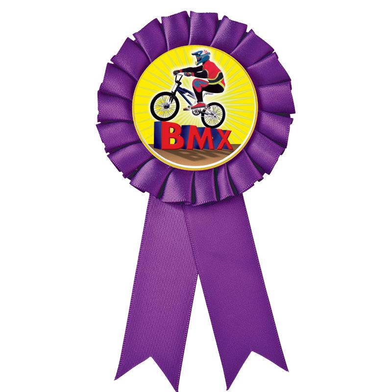 PURPLE MYLAR ROSETTES