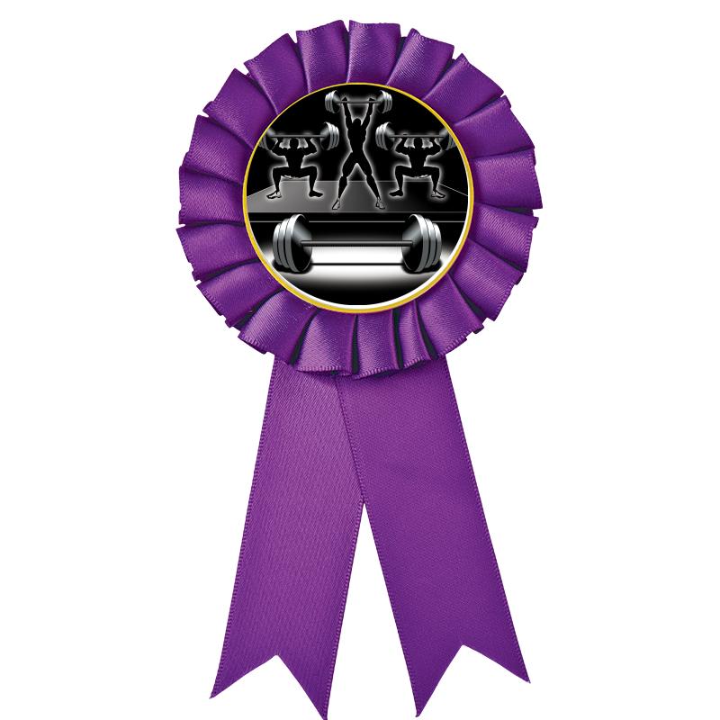 PURPLE MYLAR ROSETTES