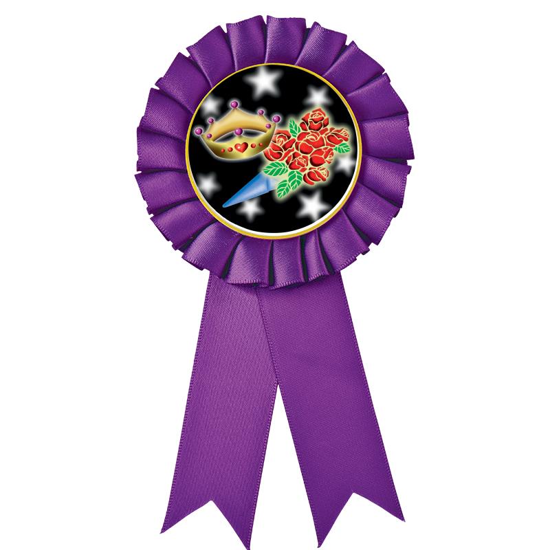 PURPLE MYLAR ROSETTES