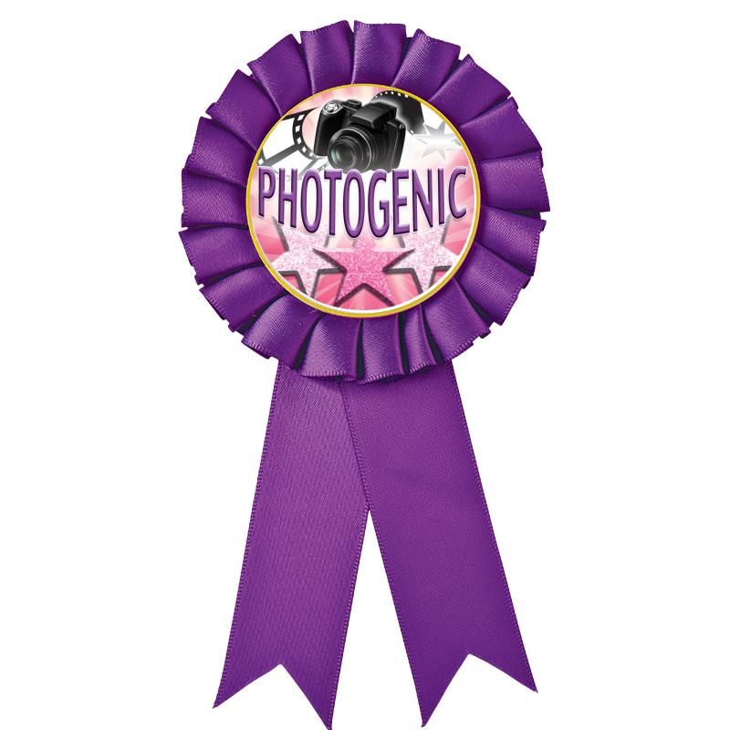 PURPLE MYLAR ROSETTES