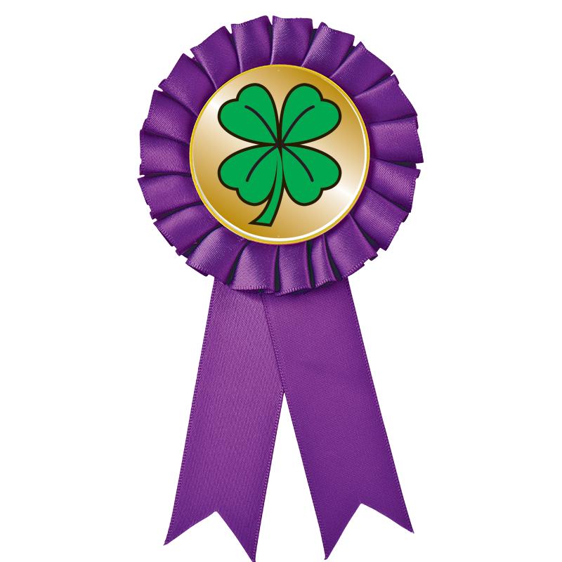 PURPLE MYLAR ROSETTES
