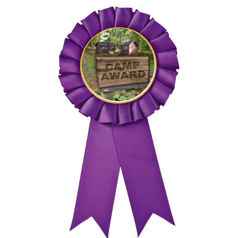 PURPLE MYLAR ROSETTES