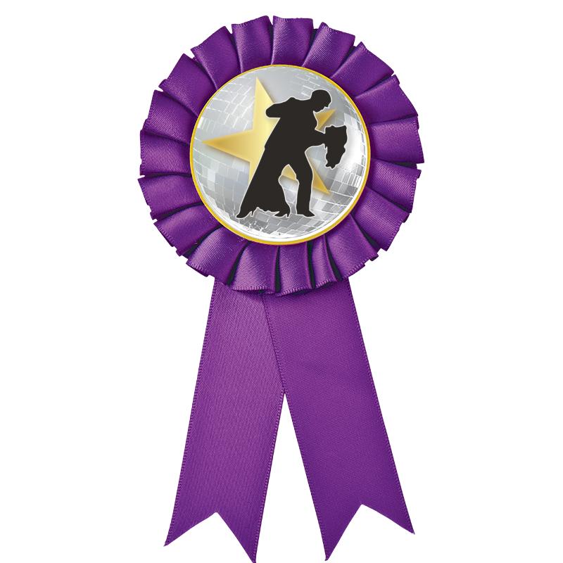 PURPLE MYLAR ROSETTES