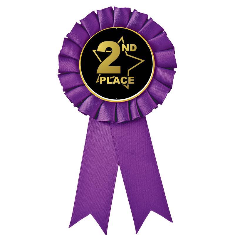 PURPLE MYLAR ROSETTES