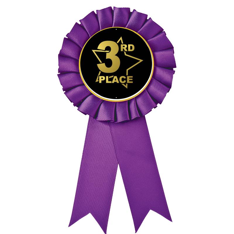 PURPLE MYLAR ROSETTES