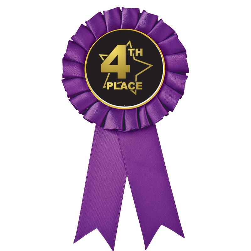 PURPLE MYLAR ROSETTES