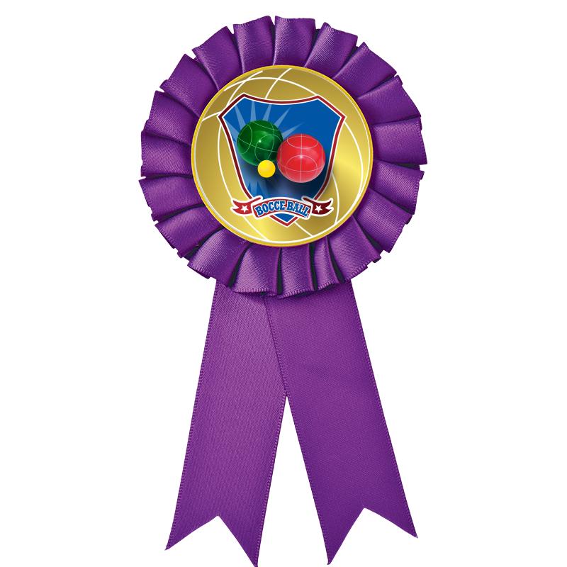 PURPLE MYLAR ROSETTES