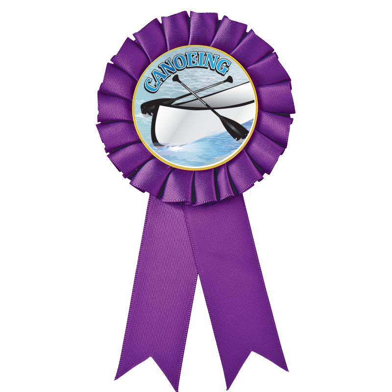 PURPLE MYLAR ROSETTES