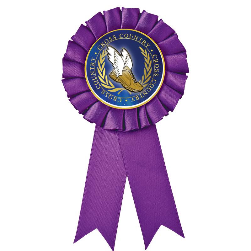 PURPLE MYLAR ROSETTES