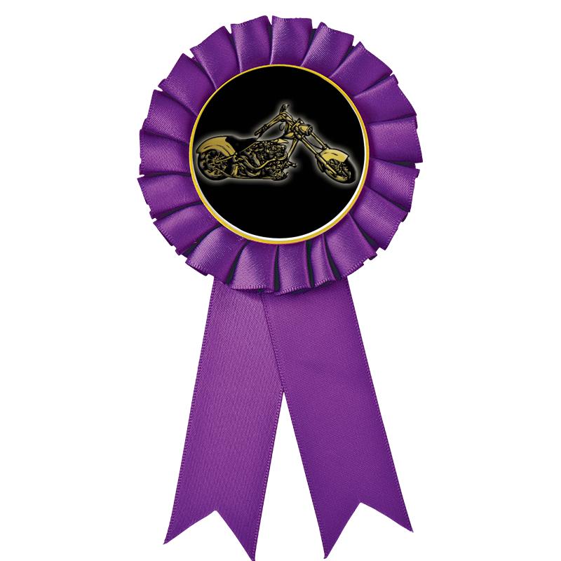PURPLE MYLAR ROSETTES