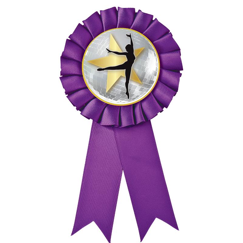 PURPLE MYLAR ROSETTES