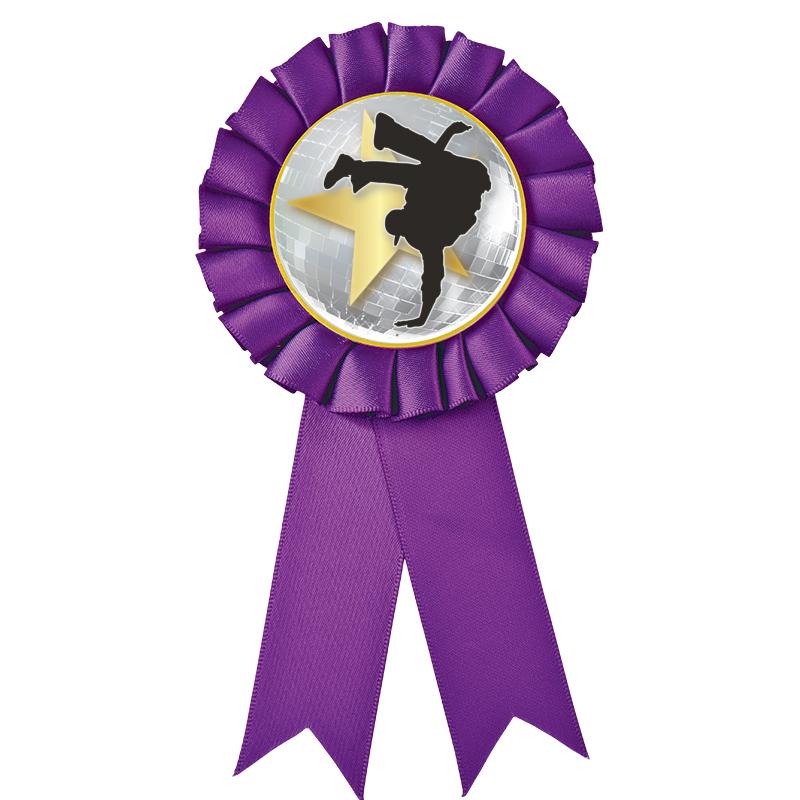 PURPLE MYLAR ROSETTES