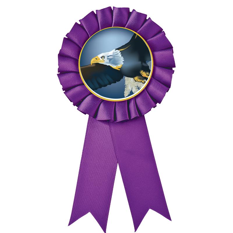 PURPLE MYLAR ROSETTES