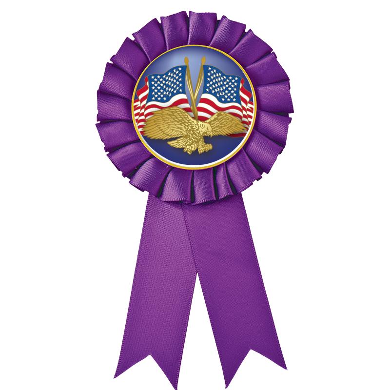PURPLE MYLAR ROSETTES