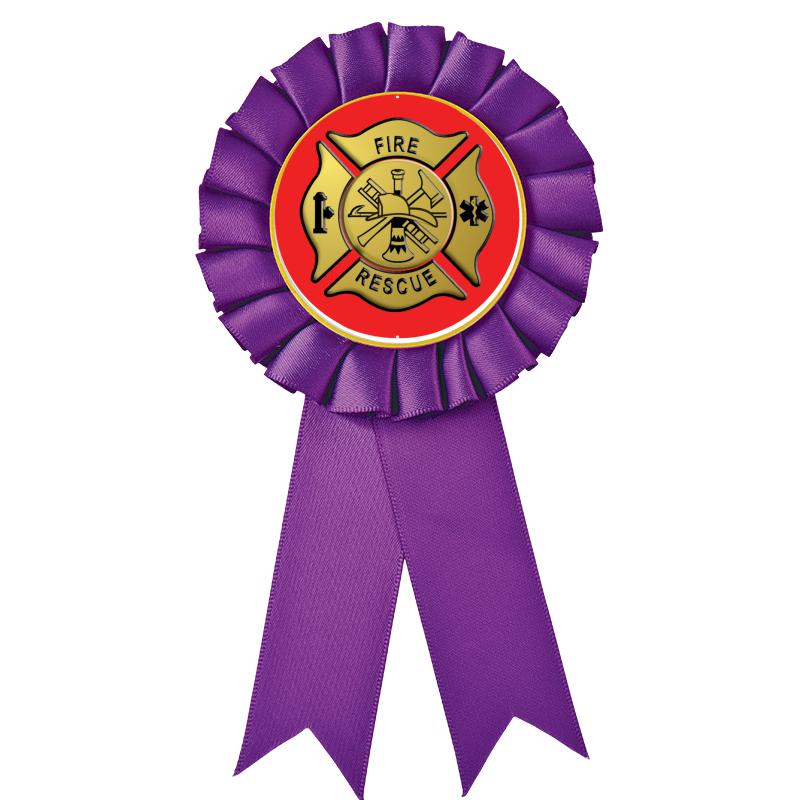 PURPLE MYLAR ROSETTES