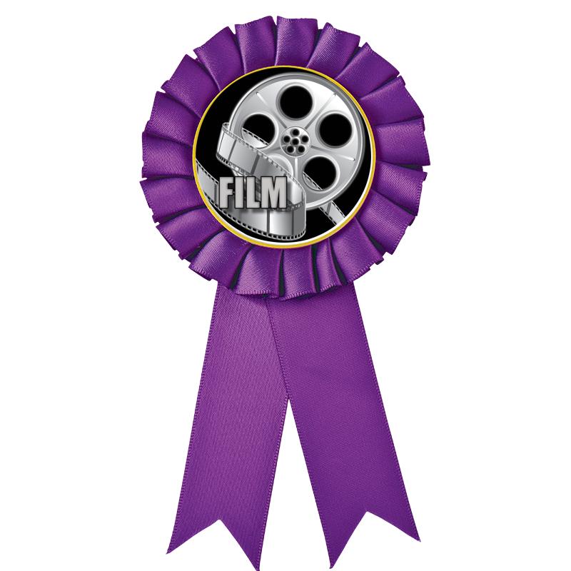 PURPLE MYLAR ROSETTES