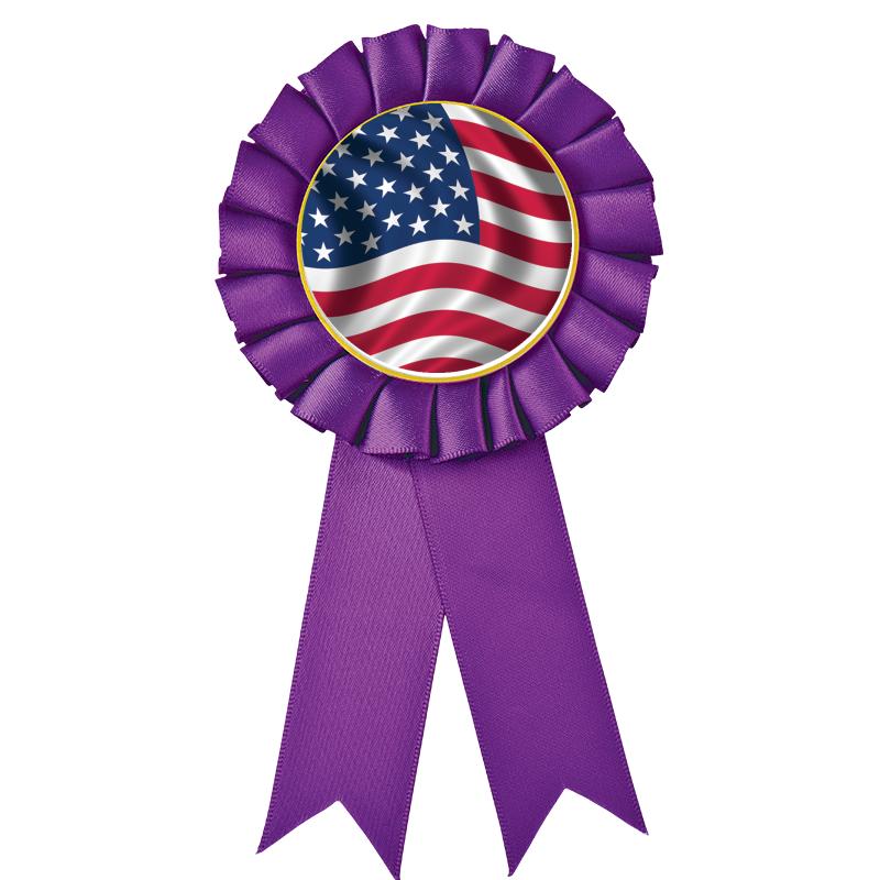 PURPLE MYLAR ROSETTES