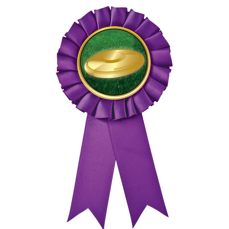 PURPLE MYLAR ROSETTES