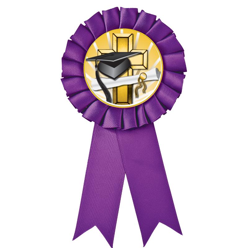 PURPLE MYLAR ROSETTES