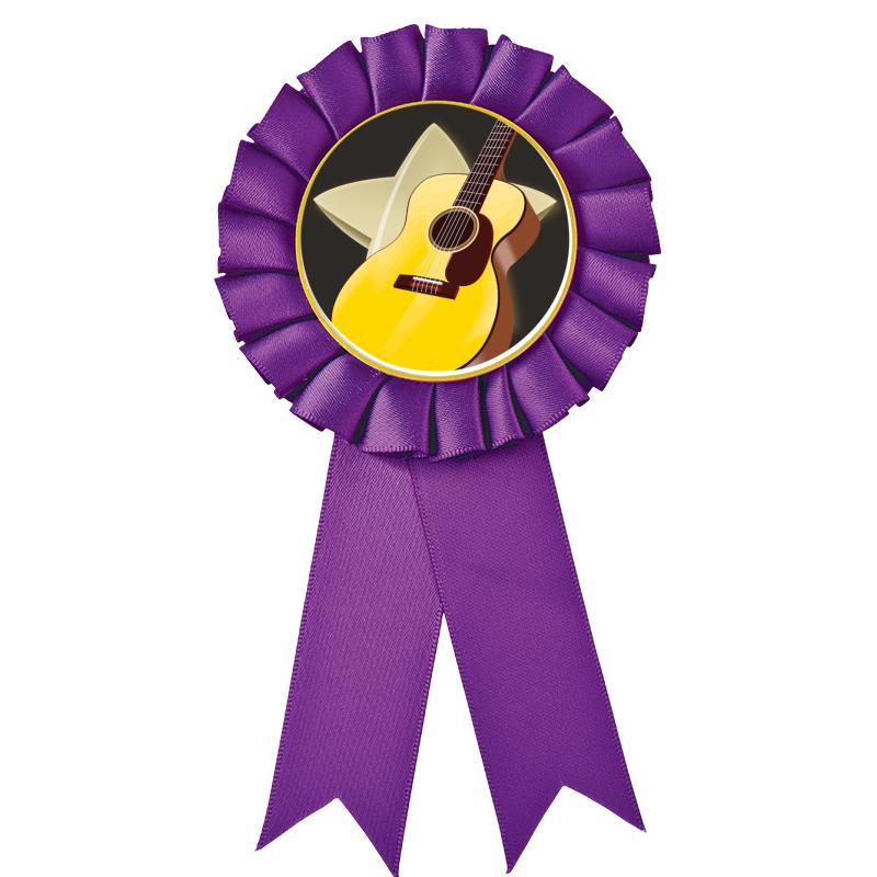 PURPLE MYLAR ROSETTES