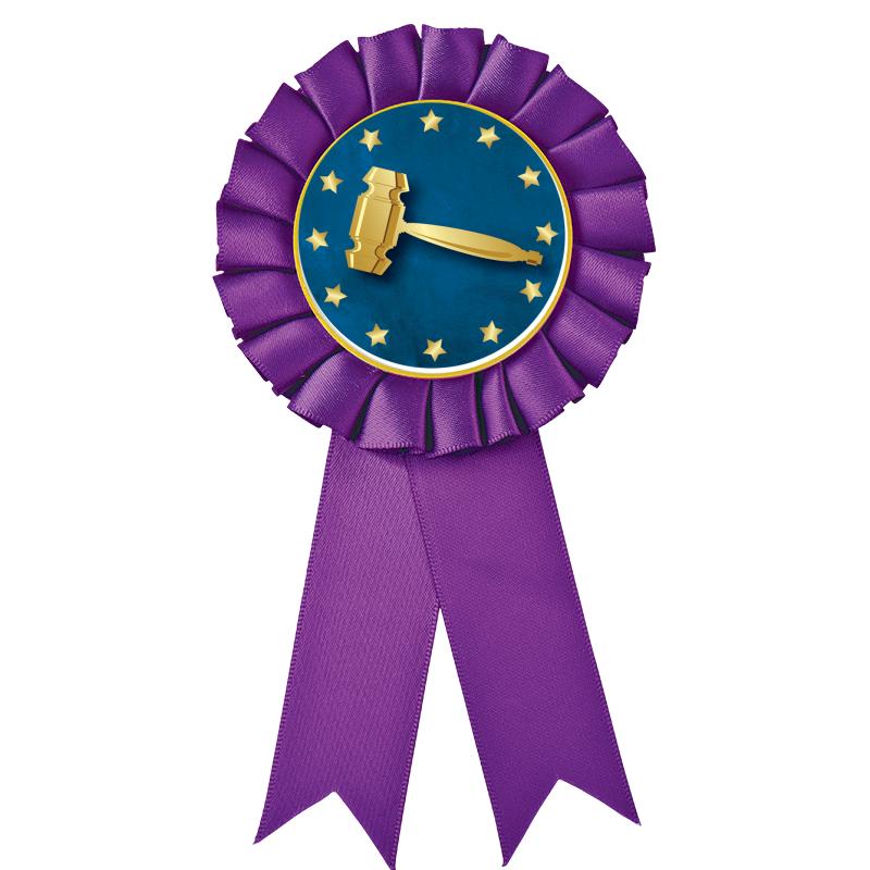 PURPLE MYLAR ROSETTES