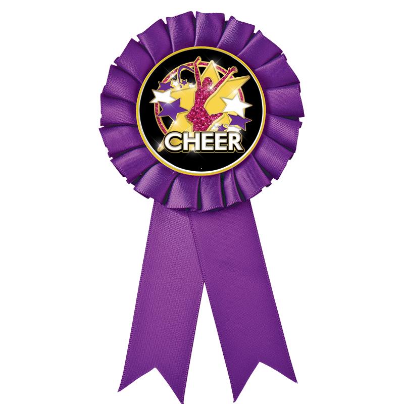 PURPLE MYLAR ROSETTES