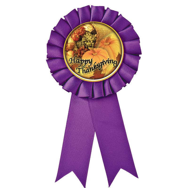 PURPLE MYLAR ROSETTES