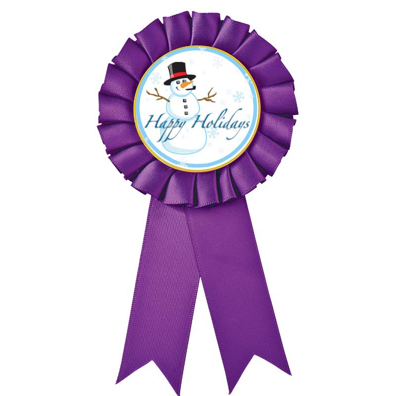 PURPLE MYLAR ROSETTES