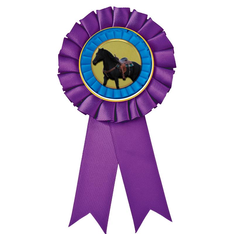 PURPLE MYLAR ROSETTES