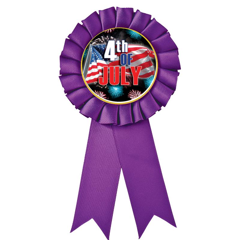 PURPLE MYLAR ROSETTES