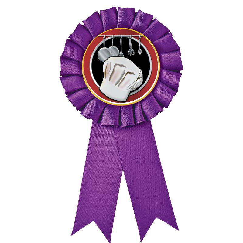 PURPLE MYLAR ROSETTES