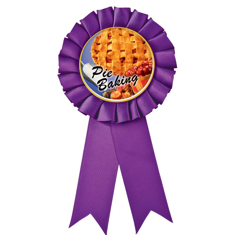 PURPLE MYLAR ROSETTES