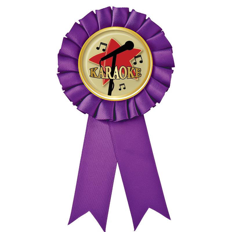 PURPLE MYLAR ROSETTES