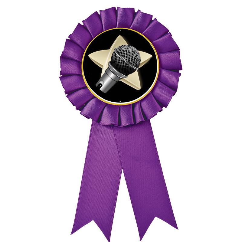 PURPLE MYLAR ROSETTES