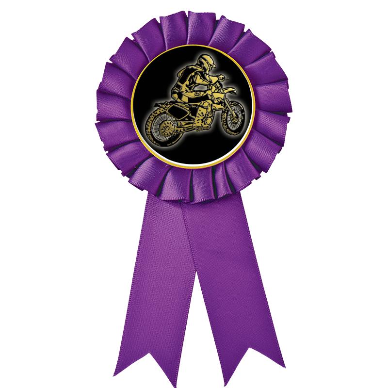 PURPLE MYLAR ROSETTES