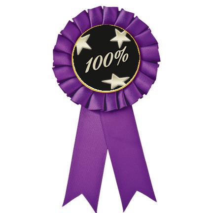 PURPLE MYLAR ROSETTES
