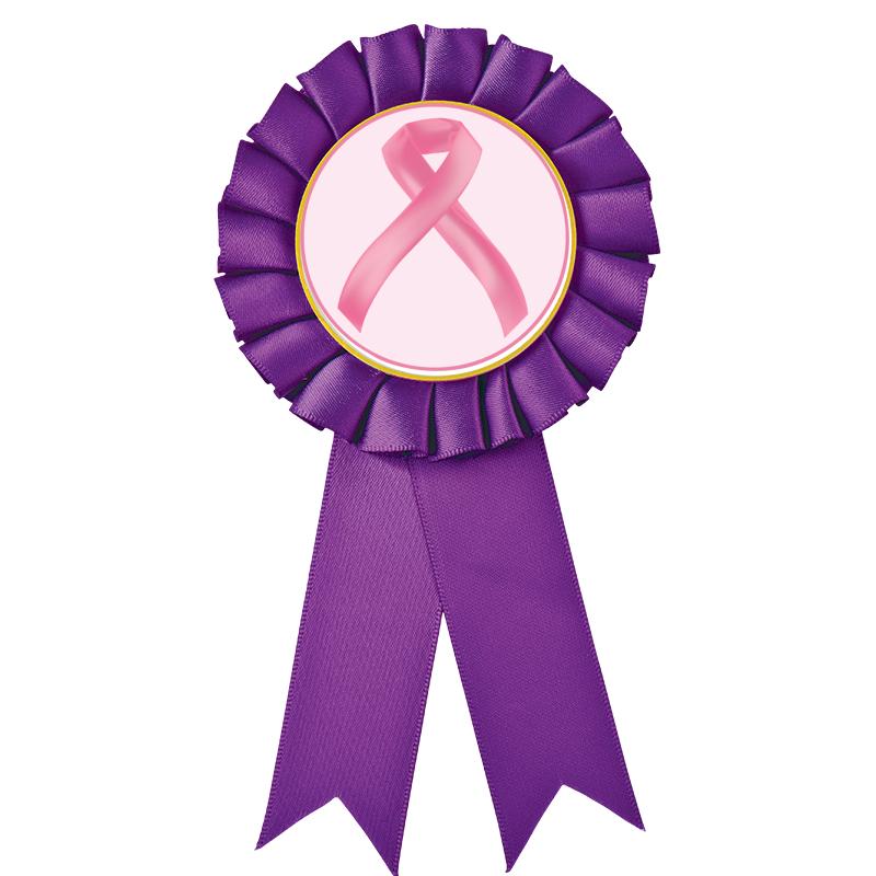 PURPLE MYLAR ROSETTES