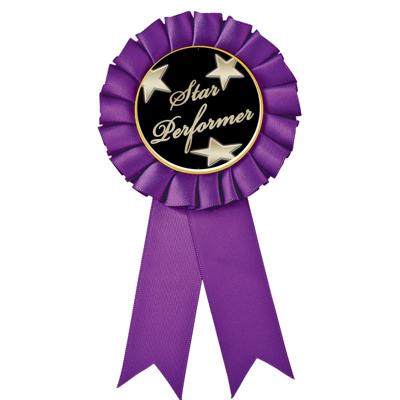 PURPLE MYLAR ROSETTES