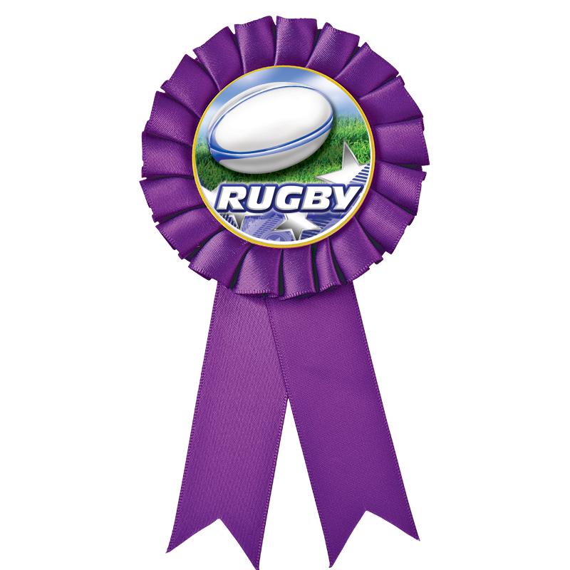 PURPLE MYLAR ROSETTES