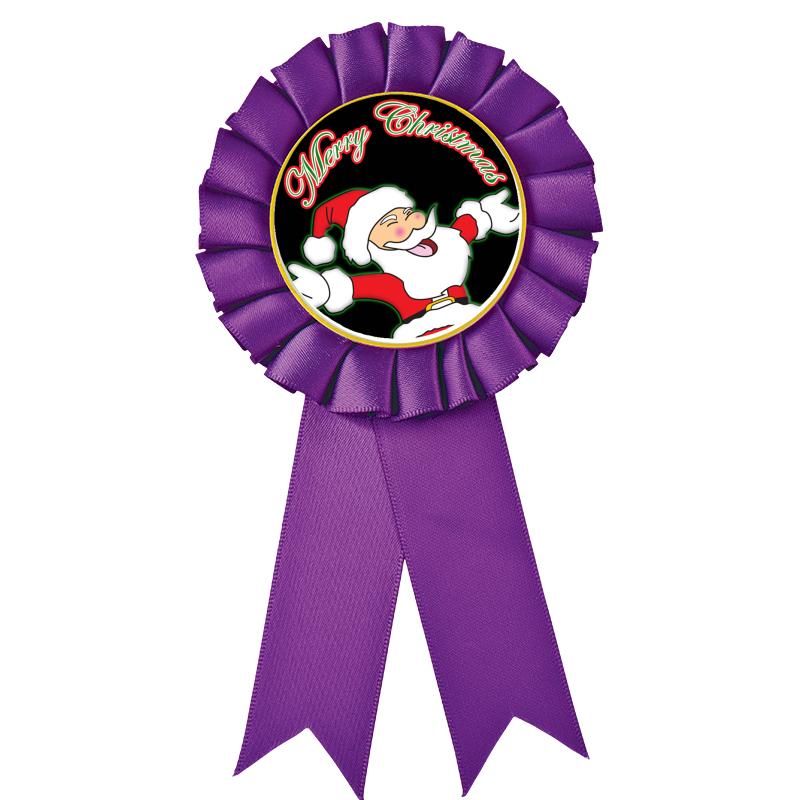 PURPLE MYLAR ROSETTES