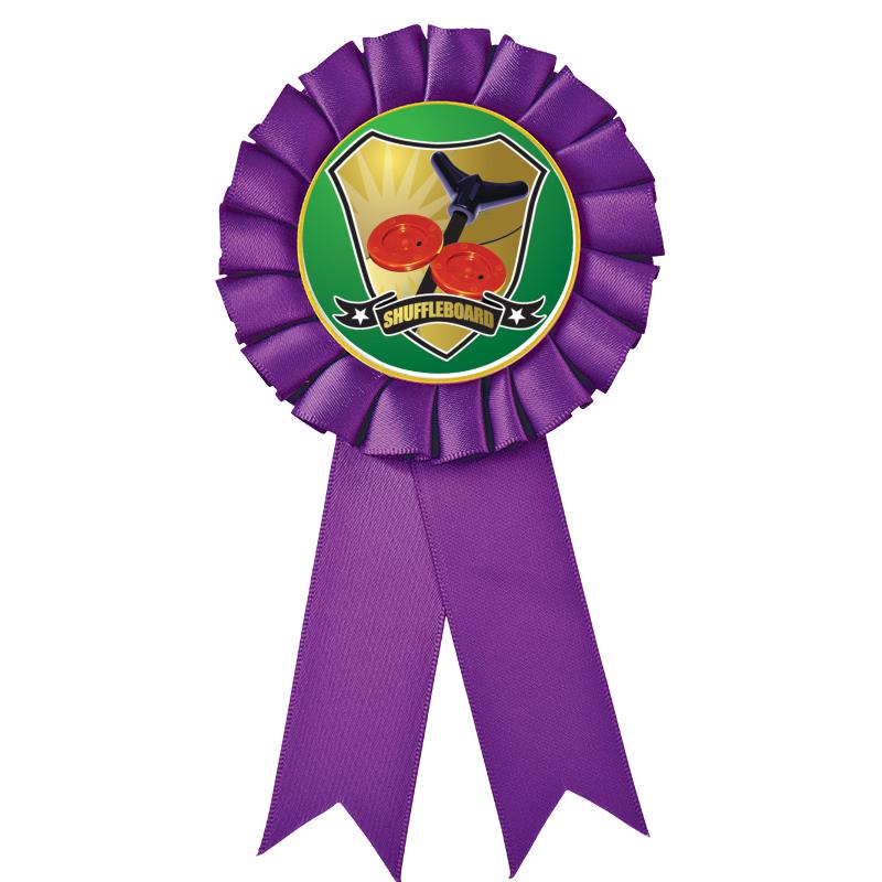 PURPLE MYLAR ROSETTES