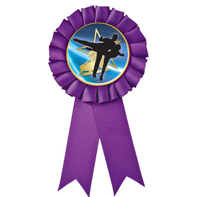 PURPLE MYLAR ROSETTES